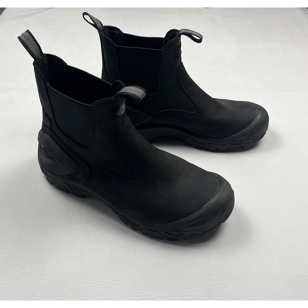Merrell Strongfield Chelsea Boots Mens 13 Black Tactical Slip Resistant J099441